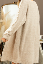 Load image into Gallery viewer, Oatmeal Duster w/ Fringe Sleeve
