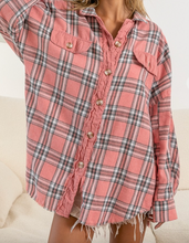 Load image into Gallery viewer, Pink Plaid Shacket
