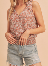 Load image into Gallery viewer, Mauve Floral Hailey Tank
