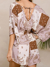 Load image into Gallery viewer, Lavender Paisley Romper
