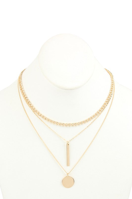Gold or Silver 3 Layered Chain Set